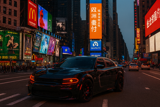 Dodge Charger Hellcat sits